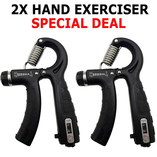 Hand Grip Strength Power Trainer Gripper Strengthener Adjustable Gym Exerciser